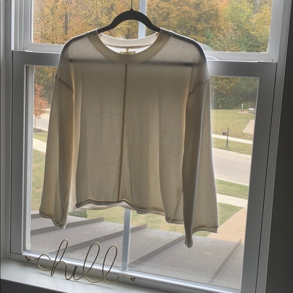 Madewell Cream Crewneck Sweatshirt